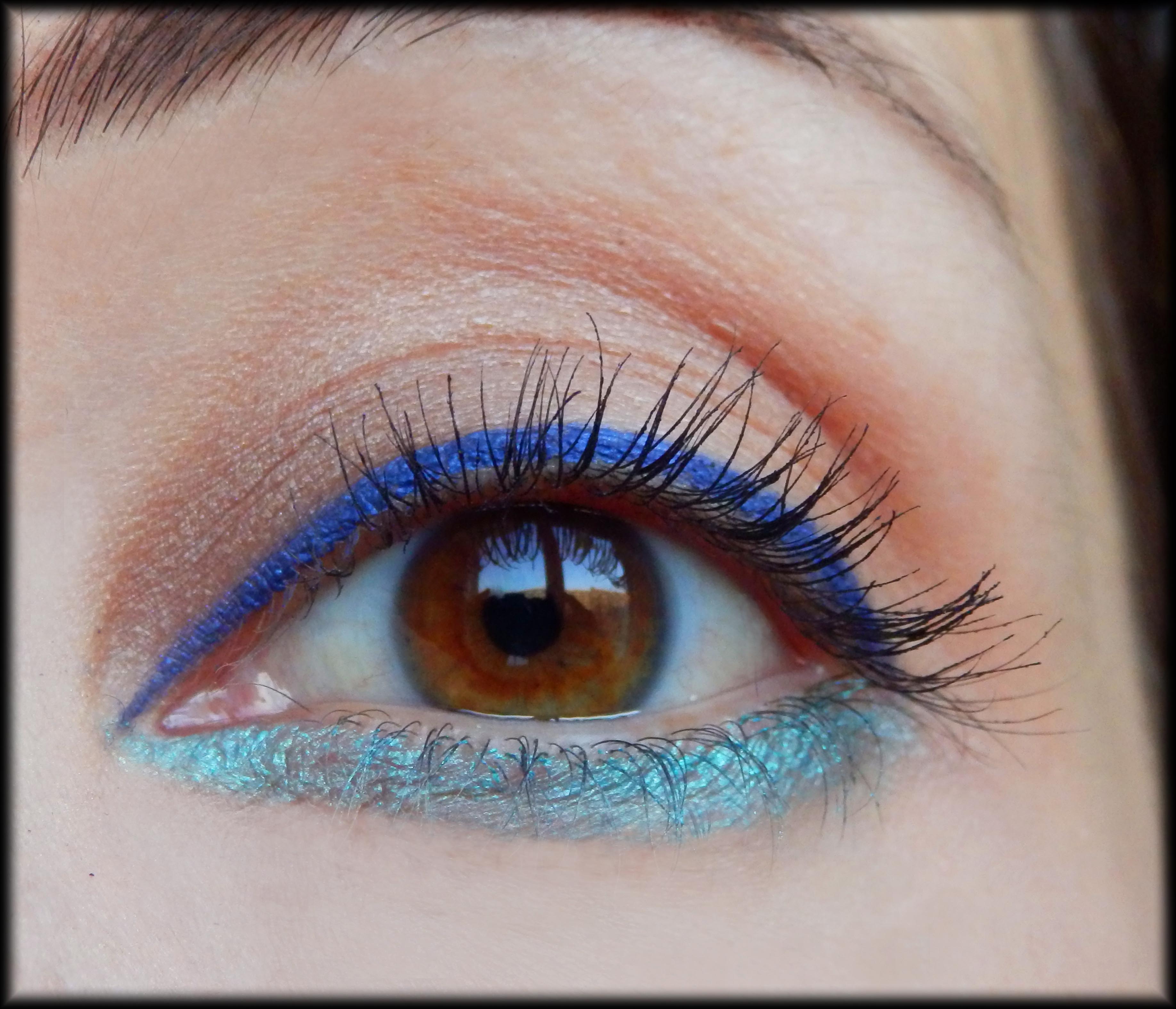 Blue Eyeliner for Brown Eyes. Spring 